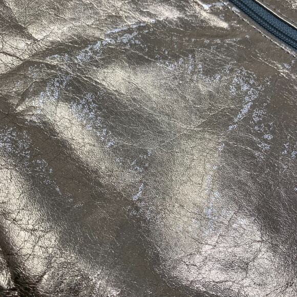 Vintage 1980's Mixed Media Metallic Studded Crossbody Messenger Style Purse - Picture 6 of 7